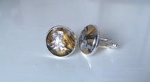 Load image into Gallery viewer, Black Silver Gold Cufflinks