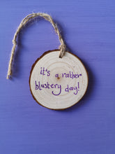 Load image into Gallery viewer, Blustery Day Autumn Wood Slice Decoration