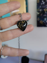 Load image into Gallery viewer, Black and Gold Heart Pendant