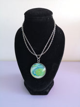 Load image into Gallery viewer, Sea Green Swirl - Large Round Pendant
