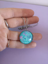 Load image into Gallery viewer, Baby Blue and Pink - Large Round Pendant