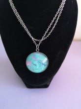 Load image into Gallery viewer, Baby Blue and Pink - Large Round Pendant
