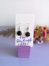 Load image into Gallery viewer, Black and Gold Drop Earrings