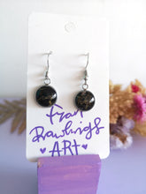 Load image into Gallery viewer, Black and Gold Drop Earrings