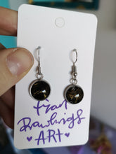 Load image into Gallery viewer, Black and Gold Drop Earrings