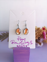 Load image into Gallery viewer, Streams of Orange Drop Earrings