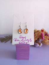 Load image into Gallery viewer, Streams of Orange Drop Earrings