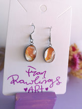 Load image into Gallery viewer, Streams of Orange Drop Earrings