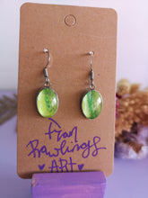 Load image into Gallery viewer, Green Rivers Drop Earrings