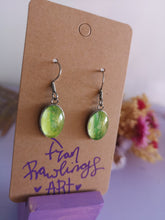 Load image into Gallery viewer, Green Rivers Drop Earrings