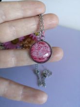 Load image into Gallery viewer, Red and White - Small Round Pendant