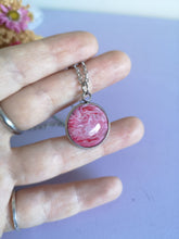 Load image into Gallery viewer, Red and White - Small Round Pendant