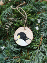 Load image into Gallery viewer, Chilly Penguin Wooden Slice Christmas Ornament