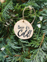 Load image into Gallery viewer, Chilly Penguin Wooden Slice Christmas Ornament
