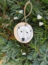 Load image into Gallery viewer, Chilly Polar Bear Wooden Ornament